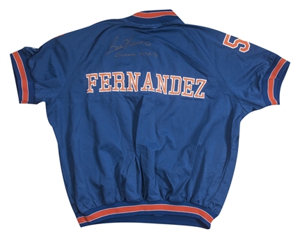 Sid Fernandez Game Used & Signed New York Mets Warm Up Jacket (Beckett)